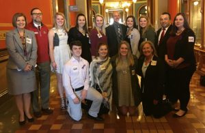 Iowa State Senator Mathis - Linn Mar Board of Education - Superintendent - High School Students at Iowa State Capitol