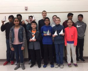 2017 Oak Ridge Mathcounts team holding their trophies