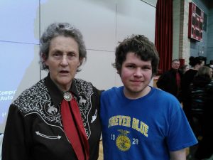 Temple Grandin with Linn-Mar FFA student