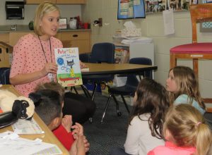 Second Grade Teacher Discusses Pet The Cat Book with Students