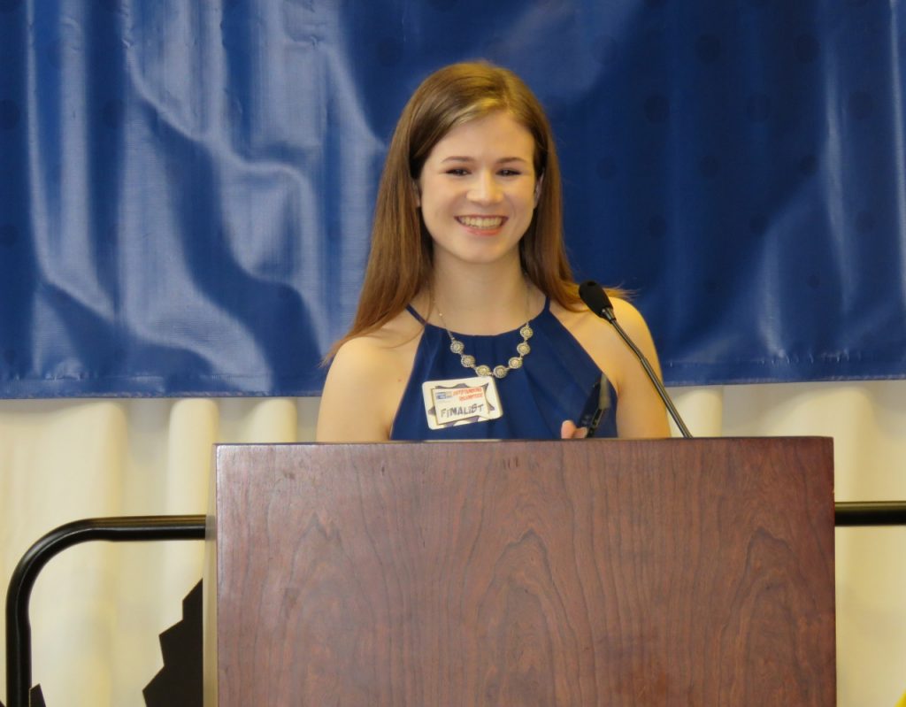 Senior Mary Claire Henricksen receives the United Way of East Central Iowa's Youth Volunteer Award