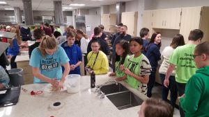 LM Buddies Students Baking Cookies in the Linn-Mar High School Culinary Arts Classroom Kitchen