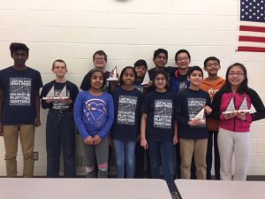 Oak Ridge Middle School Mathletes team