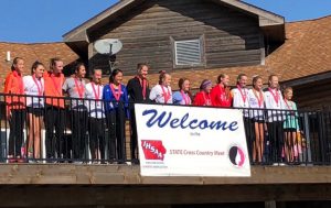 Iowa Girls Cross Country runners at state tournament